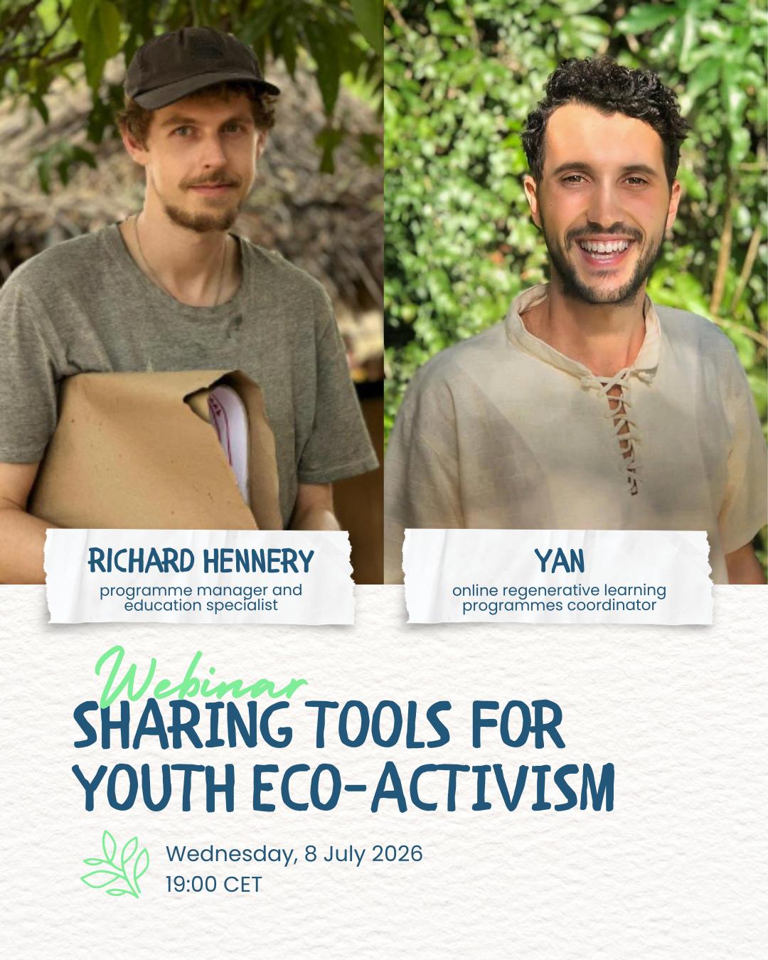 Announcement: Sharing Tools for Youth Eco-Activism, 8 July 2026